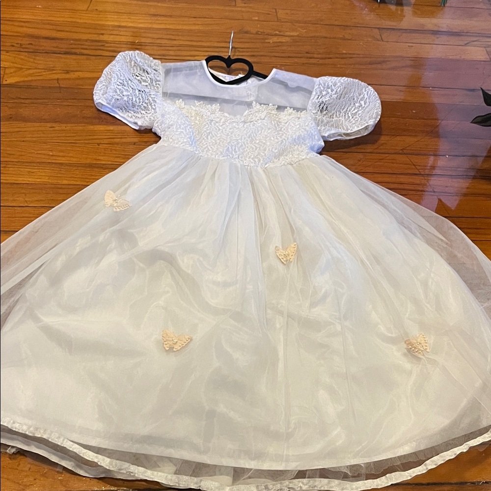 Darling White Dress with Puff Sleeves